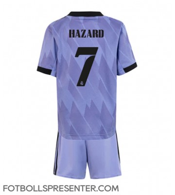Real Madrid Eden Hazard #7 Bortatröja Barn 2022-23 Kortärmad (+ korta byxor)